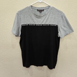 Michael Kors Black and Gray Short Sleeve Tee